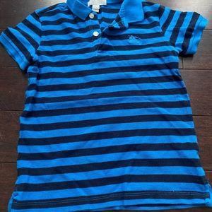 Blue and black Burberry polo shirt